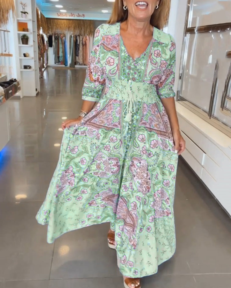 BEAUMONT NICE | MAXI ROBE IMPRIMÉE POUR FEMMES