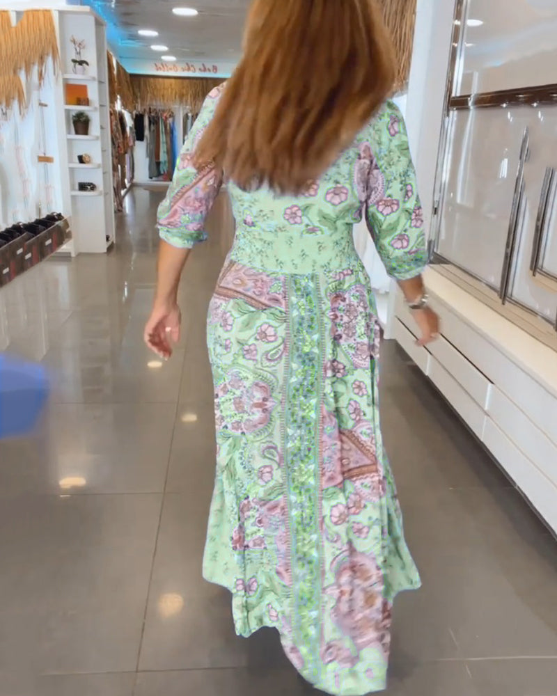 BEAUMONT NICE | MAXI ROBE IMPRIMÉE POUR FEMMES