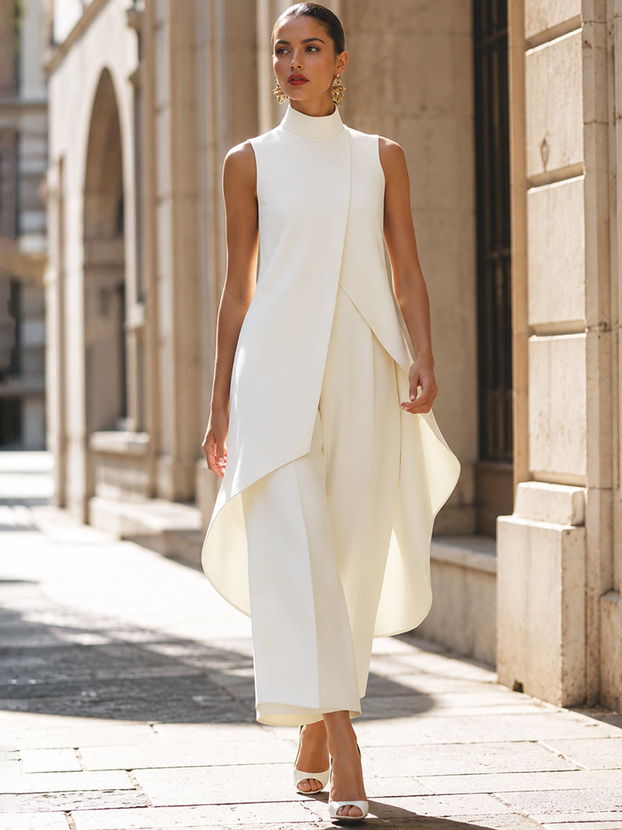 BEAUMONT NICE | COMBINAISON À JAMBES LARGES ASYMÉTRIQUE POUR FEMMES