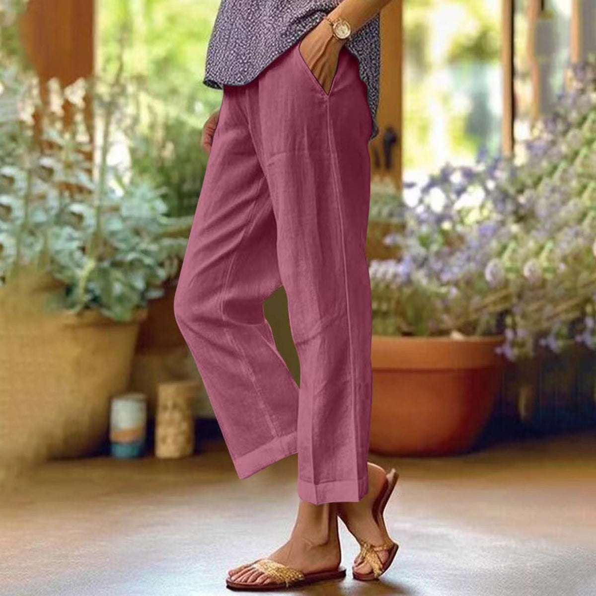BEAUMONT NICE | PANTALON COUPE RELAXÉE EN LIN POUR FEMME