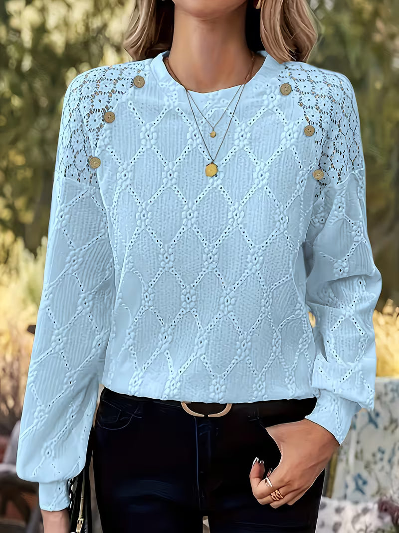 BEAUMONT NICE | BLOUSE TISSÉE COL ROND POUR FEMMES