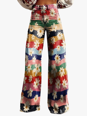 BEAUMONT NICE | PANTALON FLORAL RÉTRO POUR FEMMES