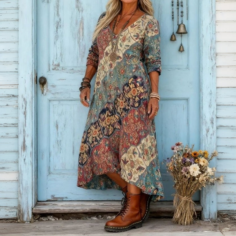 BEAUMONT NICE | ROBE IMPRIMÉE ETHNIQUE POUR FEMMES