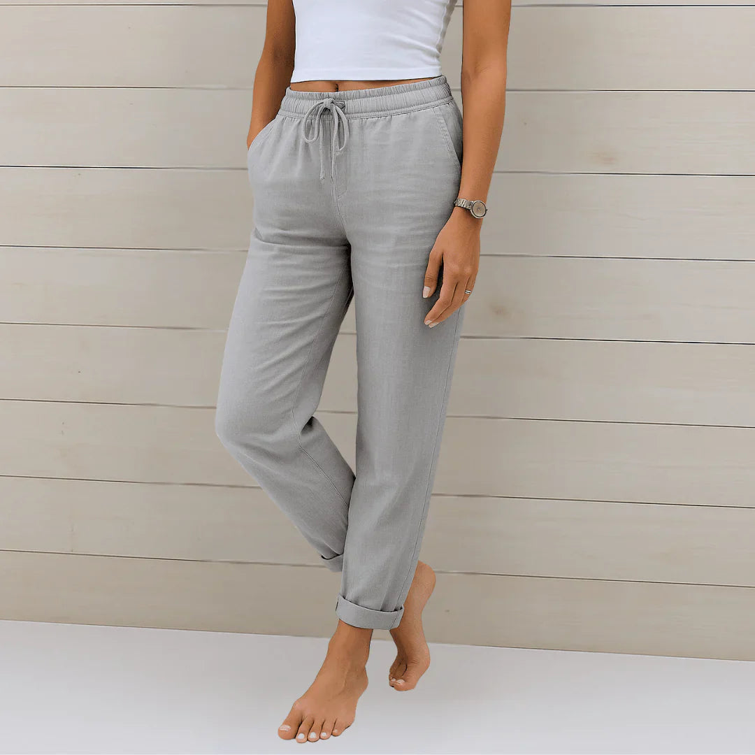BEAUMONT NICE | PANTALON EN LIN EXTENSIBLE POUR FEMMES