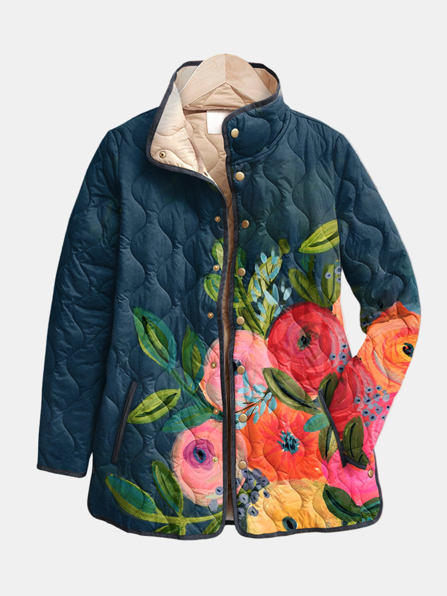 BEAUMONT NICE | VESTE QUILTÉE FLEURIE POUR FEMMES
