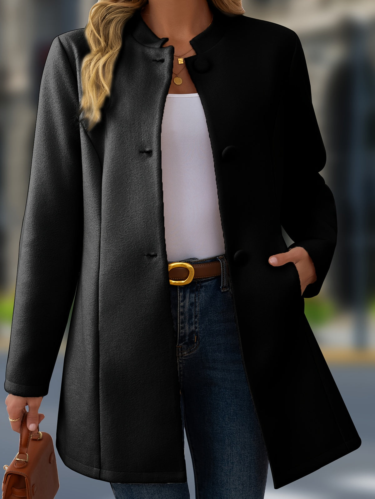 BEAUMONT NICE | MANTEAU MI-LONG À COL MONTANT POUR FEMMES