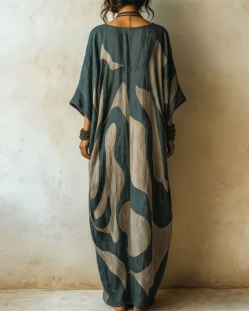BEAUMONT NICE | ROBE MAXI ABSTRAITE POUR FEMMES
