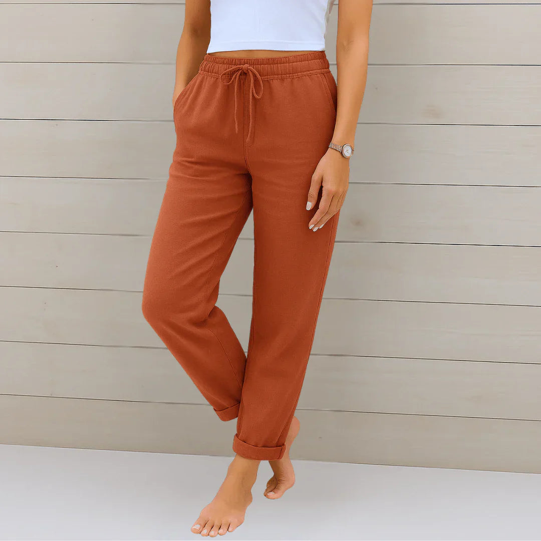 BEAUMONT NICE | PANTALON EN LIN EXTENSIBLE POUR FEMMES