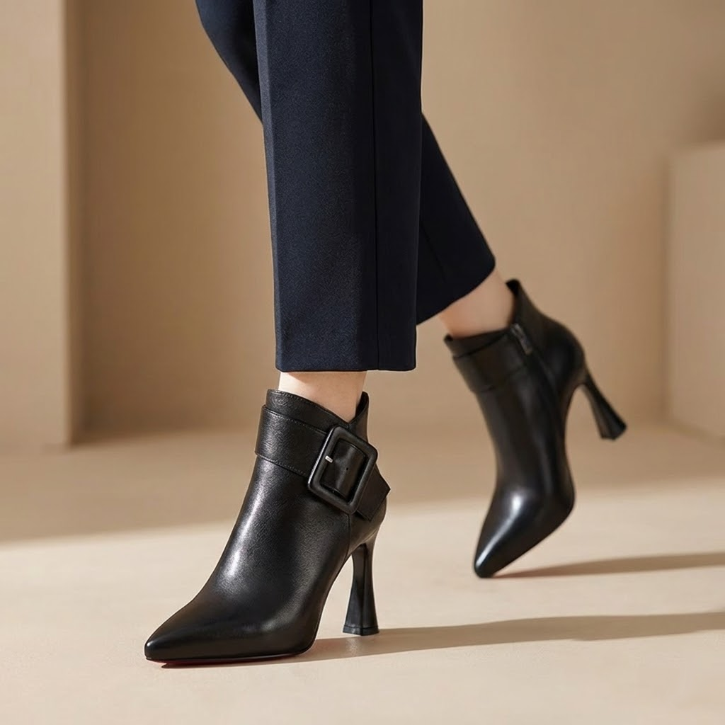 BEAUMONT NICE | BOTTINES À TALON ET BOUCLE POUR FEMMES