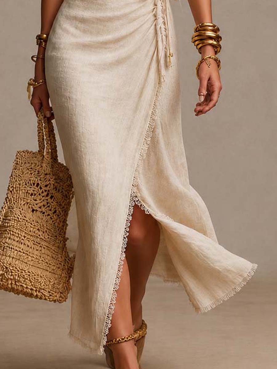 BEAUMONT NICE | ROBE MIDI EN BORDÉE DE DENTELLE POUR FEMMES