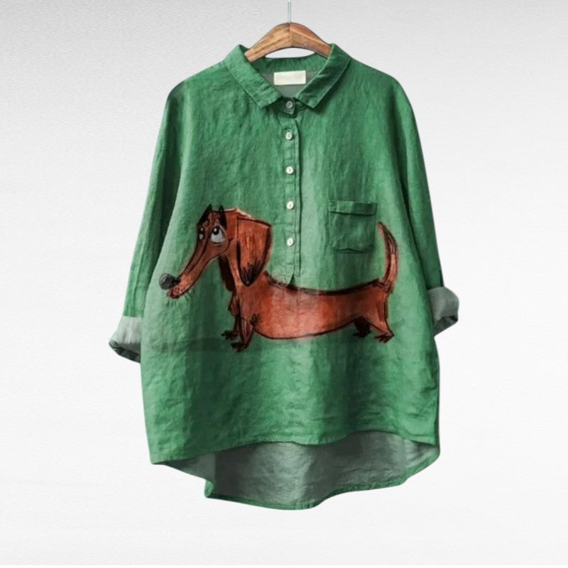 BEAUMONT NICE | BLOUSE CHIEN ARTISTIQUE POUR FEMMES