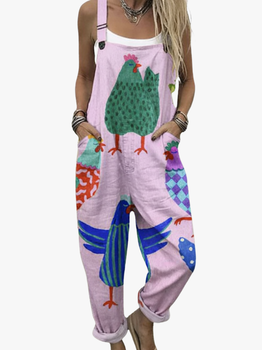 BEAUMONT NICE | SALOPETTE MOTIFS OISEAUX POUR FEMMES