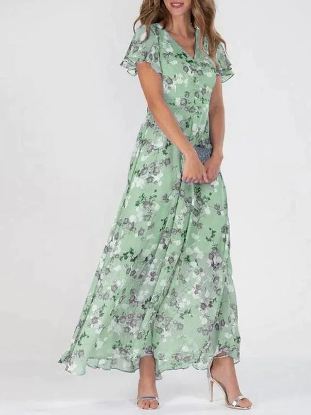 BEAUMONT NICE | ROBE MAXI FLORALE ÉTÉ POUR FEMMES