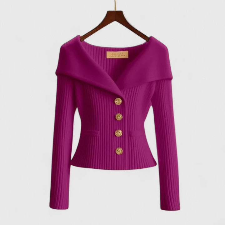 BEAUMONT NICE | GILET AJUSTÉ À COL LARGE POUR FEMMES