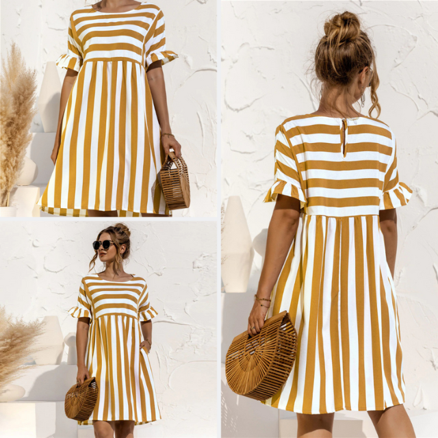 BEAUMONT NICE | ROBE DE PLAGE RAYÉE POUR FEMMES