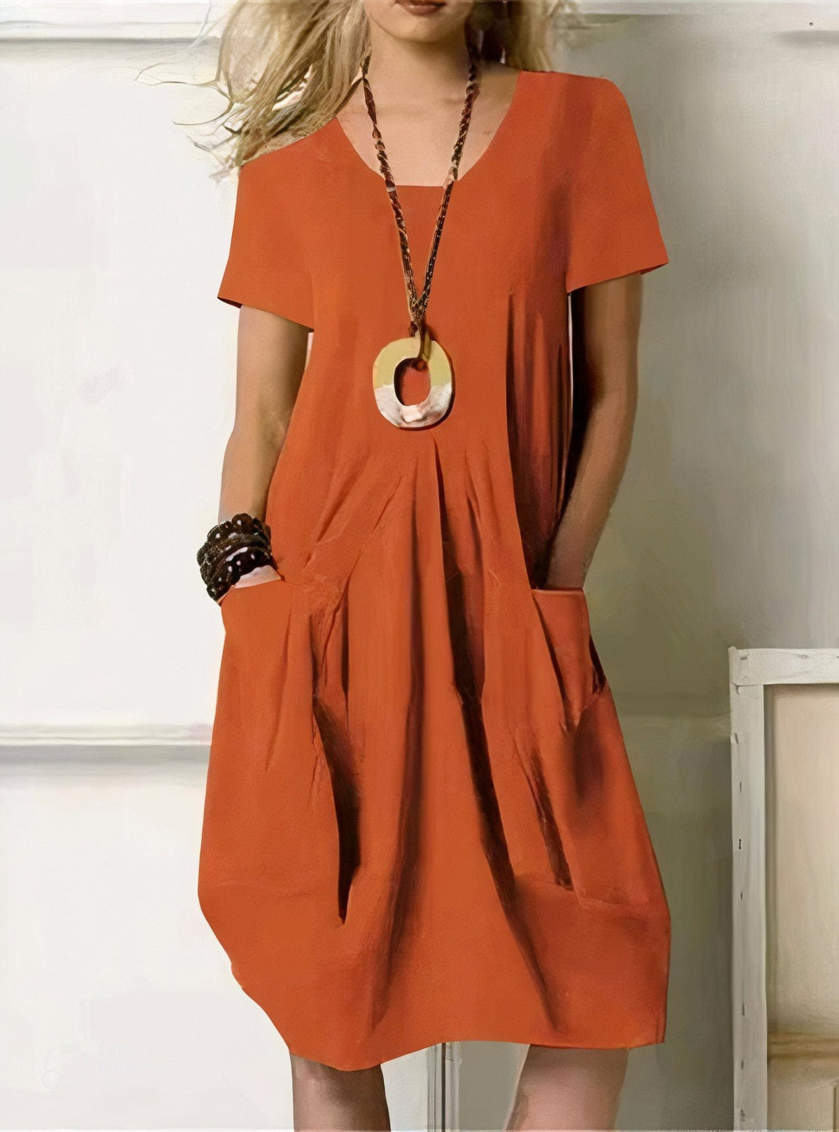 BEAUMONT NICE | ROBE MIDI FLUIDE POUR FEMMES
