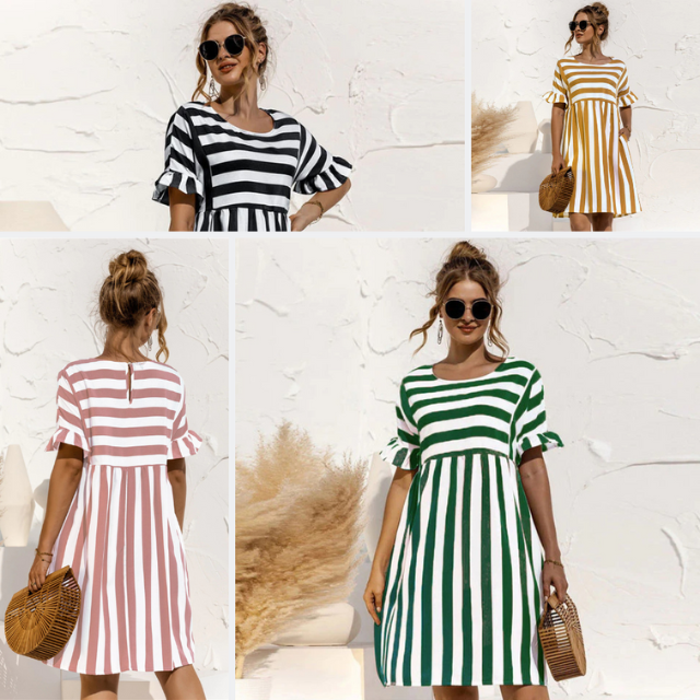 BEAUMONT NICE | ROBE DE PLAGE RAYÉE POUR FEMMES