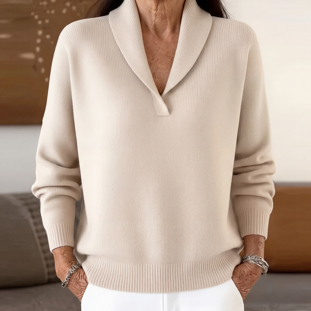BEAUMONT NICE | PULL AMPLE À COL EN V POUR FEMMES