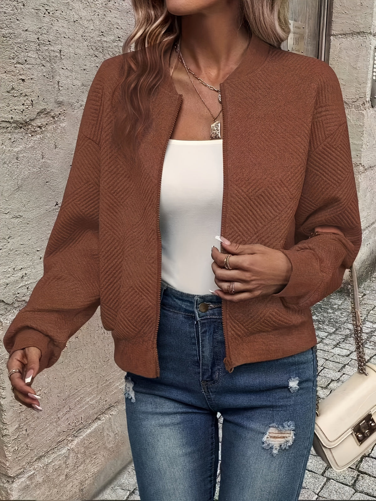BEAUMONT NICE | VESTE ZIPPEE SOLIDE POUR FEMMES