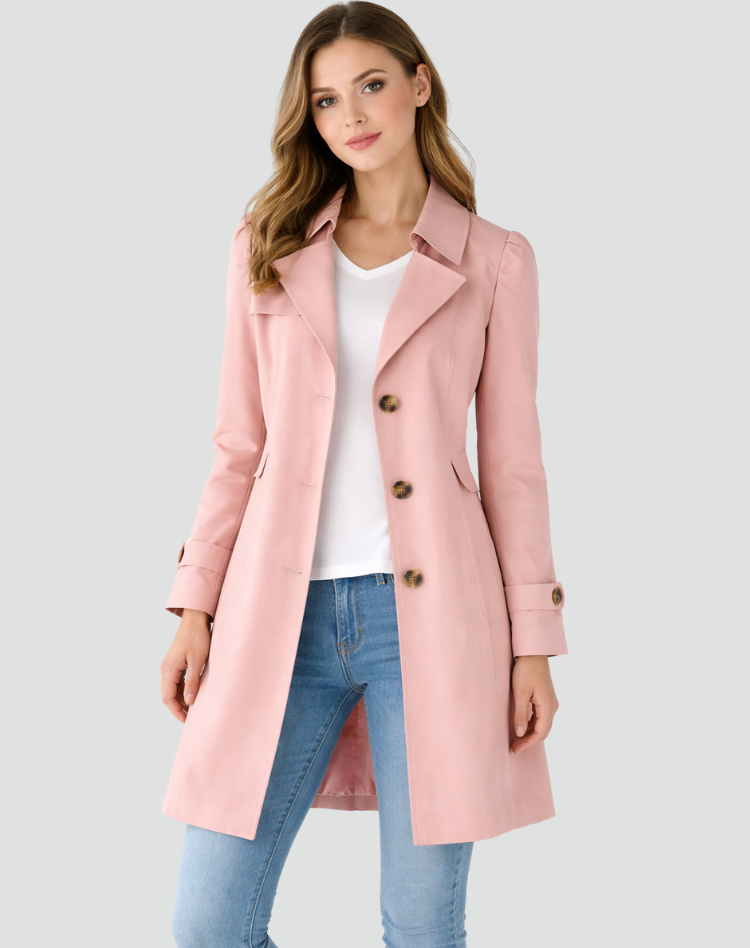 BEAUMONT NICE | TRANCHÉE MANTEAU CLASSIQUE À REVERS POUR FEMMES