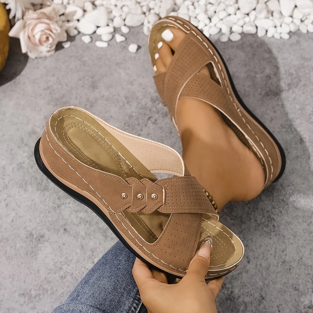 BEAUMONT NICE | SANDALES À TALON COMPENSÉ CHIC POUR FEMMES