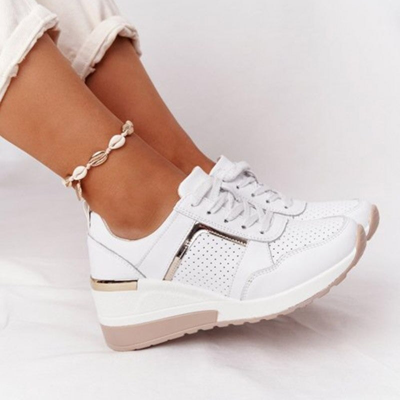 BEAUMONT NICE | BASKETS PERFORÉES À TALON COMPENSÉ POUR FEMMES