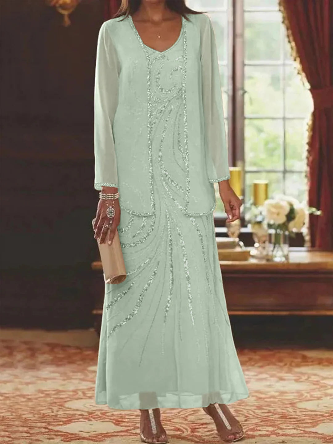 BEAUMONT NICE | ENSEMBLE ROBE EN MOUSSELINE POUR FEMME