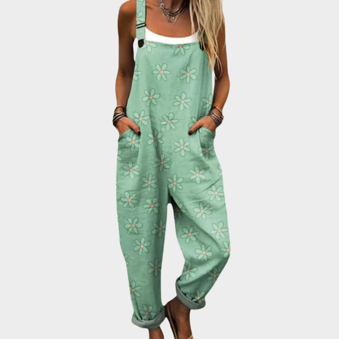 BEAUMONT NICE | SALOPETTE FLEURS MENTHE POUR FEMMES
