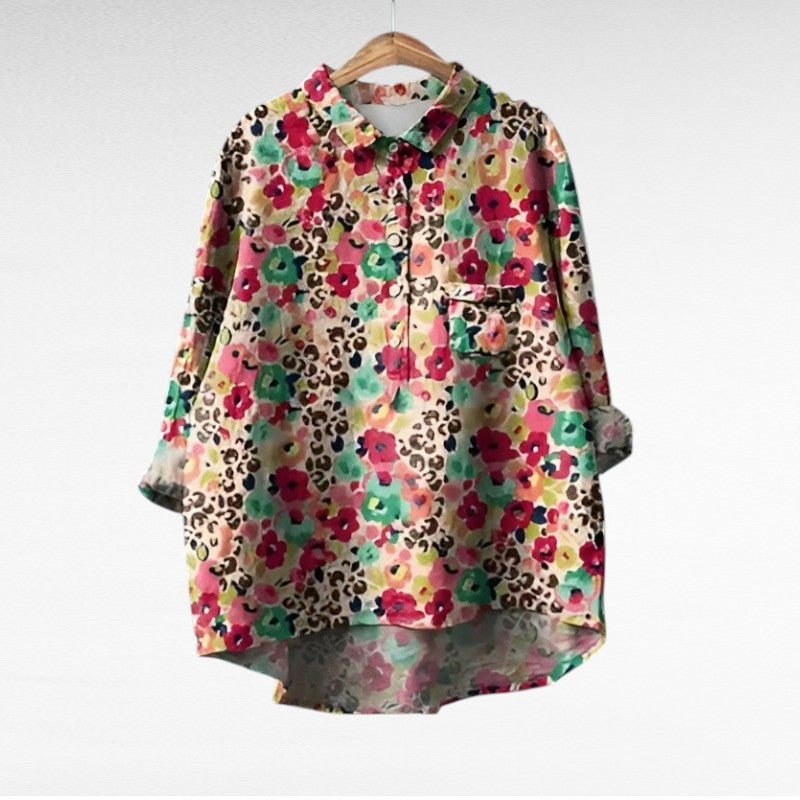 BEAUMONT NICE | BLOUSE FLEURS COLORÉES POUR FEMMES