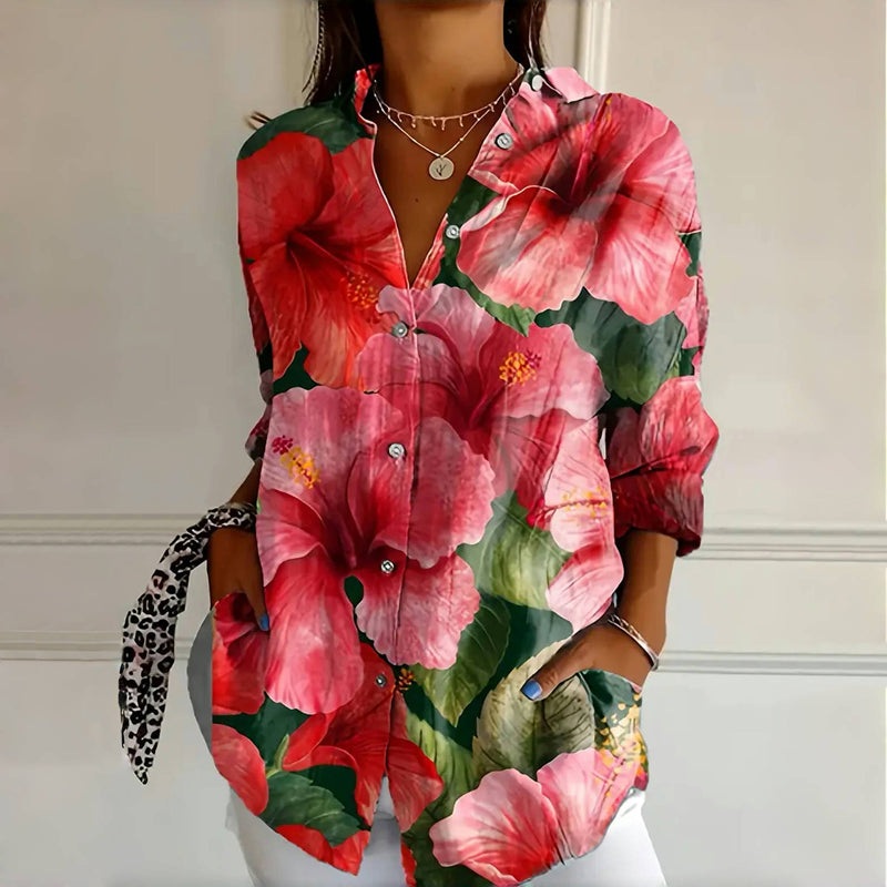 BEAUMONT NICE | BLOUSE FLEURIE VINTAGE POUR FEMMES