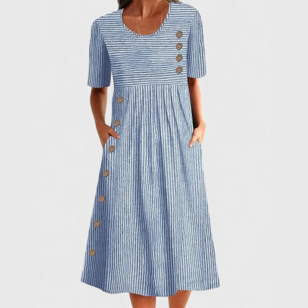BEAUMONT NICE | ROBE MIDI RAYÉE POUR FEMMES