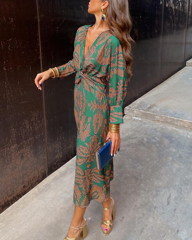 BEAUMONT NICE | ROBE MIDI IMPRIMÉE POUR FEMMES