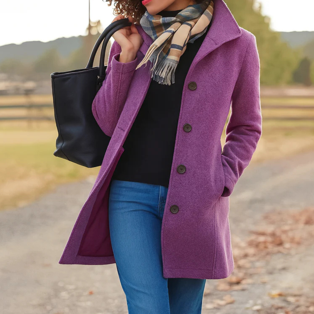 BEAUMONT NICE | MANTEAU EN LAINE À COUPE DROITE POUR FEMMES