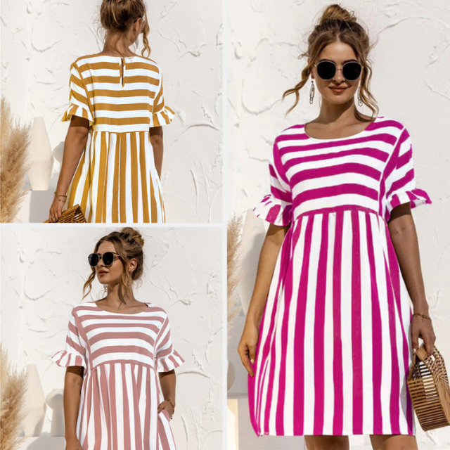 BEAUMONT NICE | ROBE DE PLAGE RAYÉE POUR FEMMES