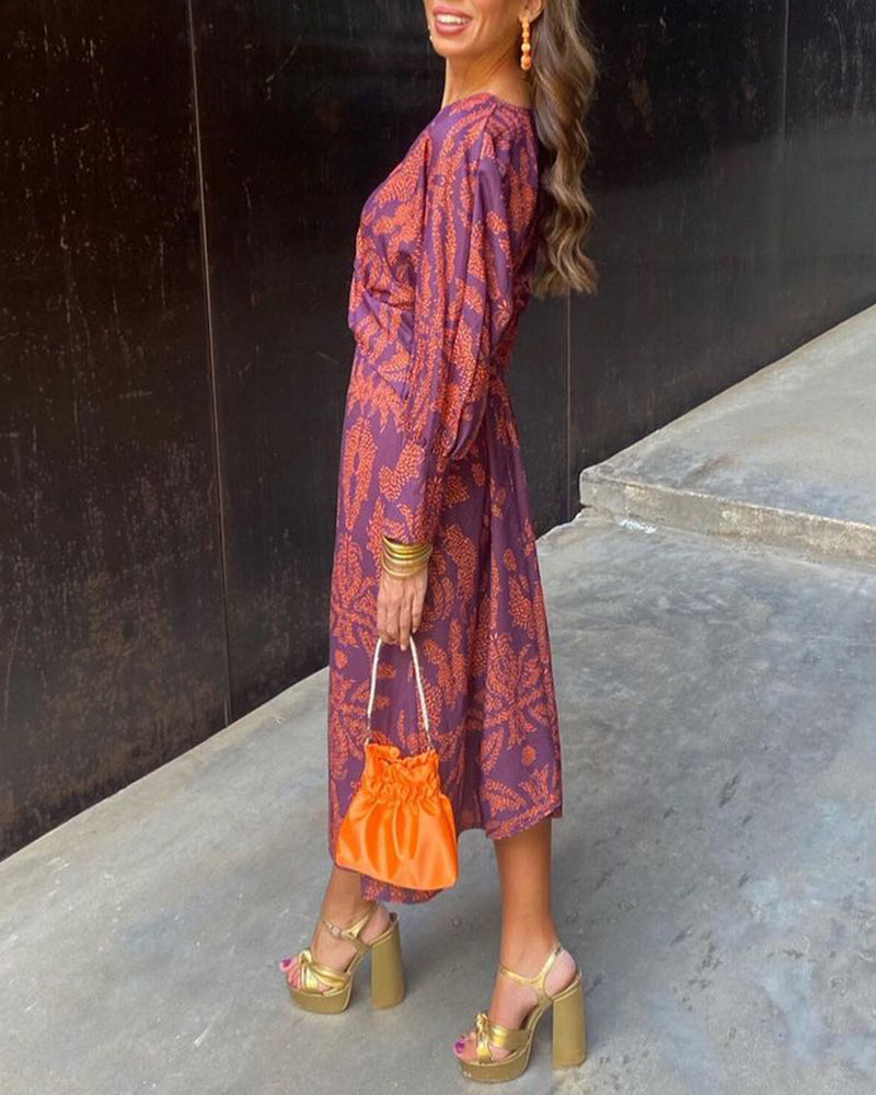 BEAUMONT NICE | ROBE MIDI IMPRIMÉE POUR FEMMES