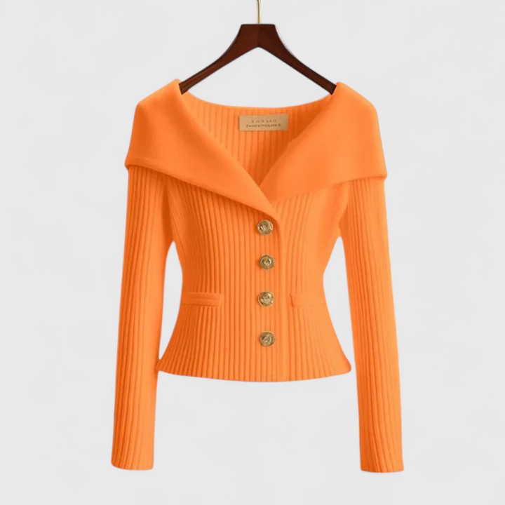 BEAUMONT NICE | GILET AJUSTÉ À COL LARGE POUR FEMMES