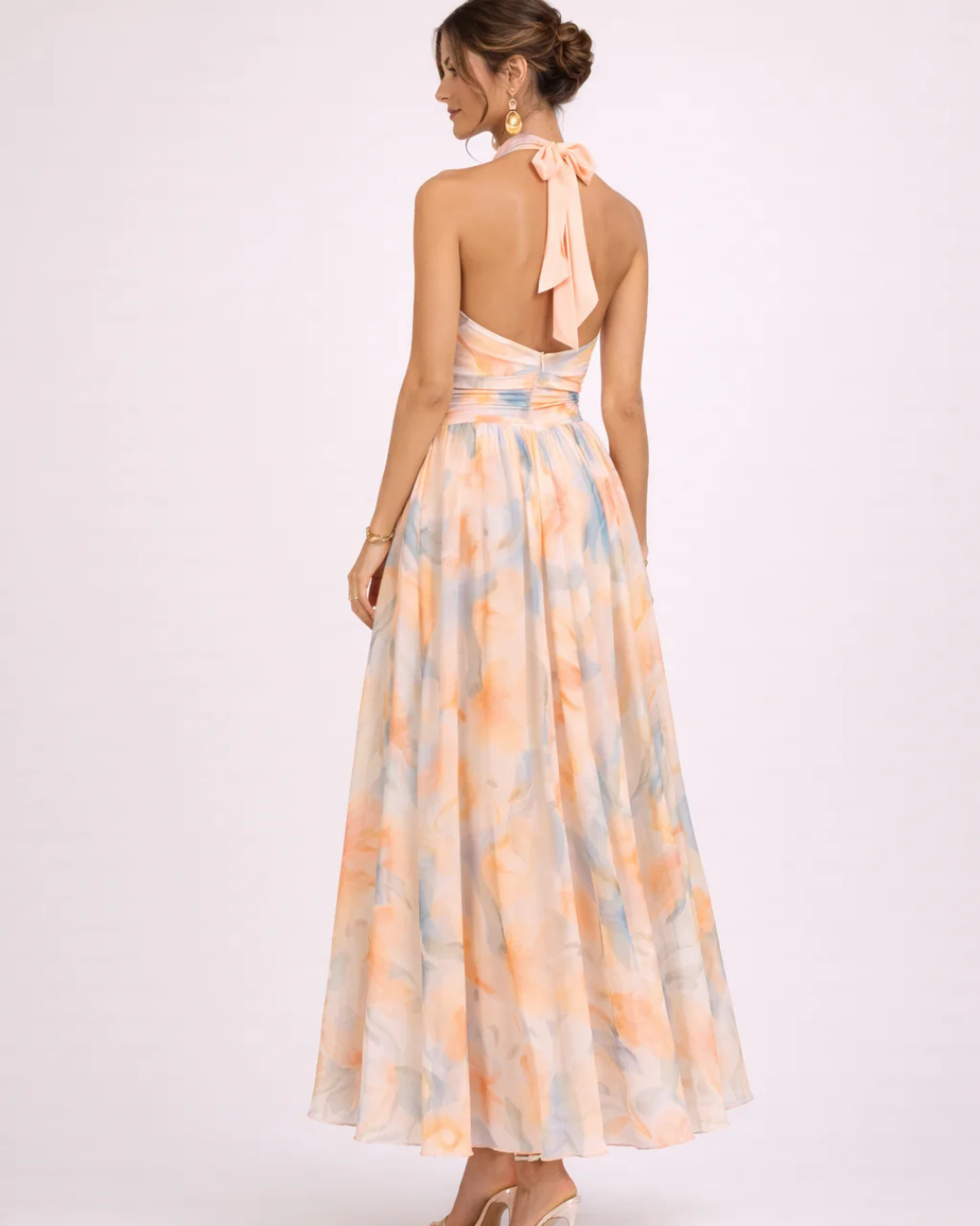 BEAUMONT NICE | ROBE MAXI ÉLÉGANTE À COL HALTER POUR FEMMES