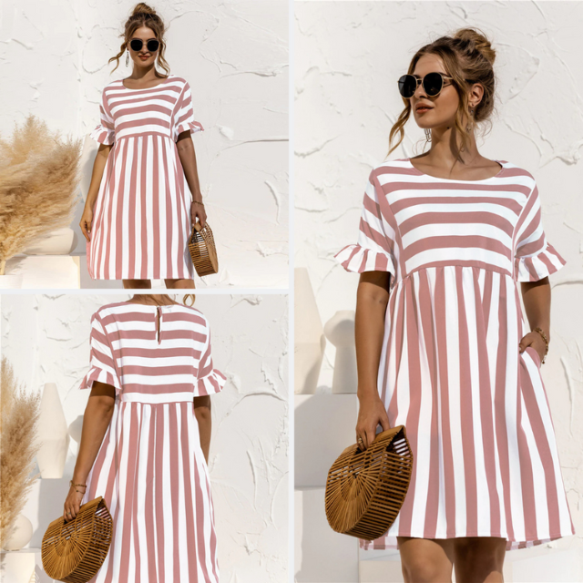 BEAUMONT NICE | ROBE DE PLAGE RAYÉE POUR FEMMES
