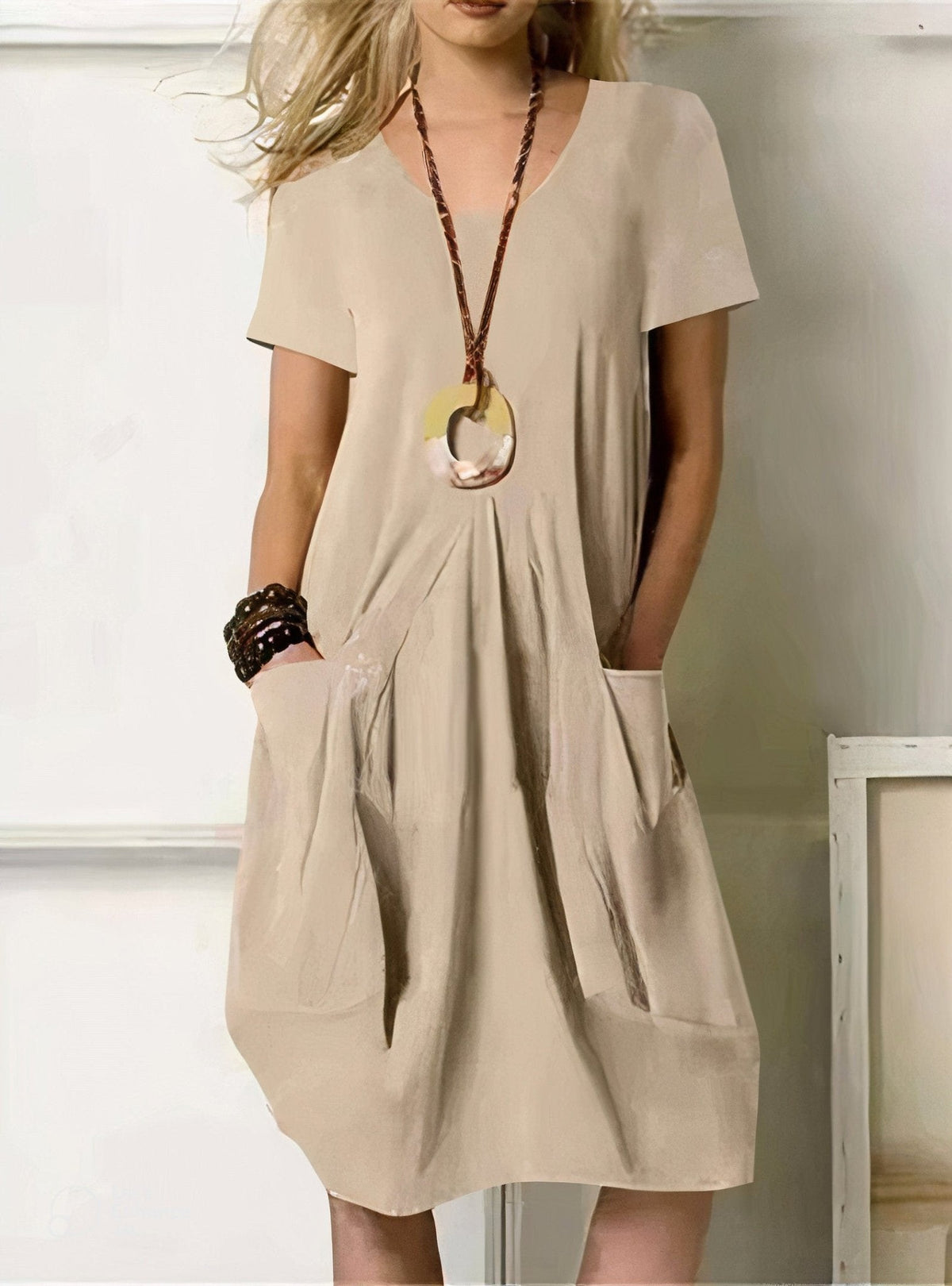 BEAUMONT NICE | ROBE MIDI FLUIDE POUR FEMMES