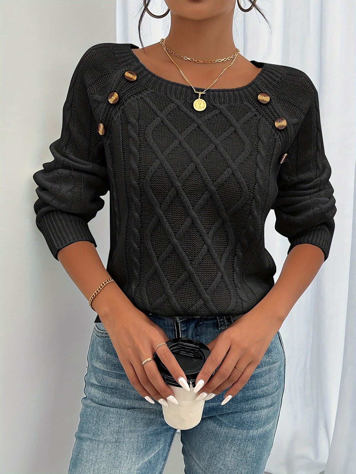 BEAUMONT NICE | PULL TEXTURÉ À BOUTONS POUR FEMME