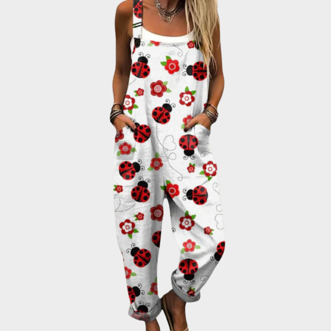 BEAUMONT NICE | SALOPETTE COCCINELLES FLEURIES POUR FEMMES
