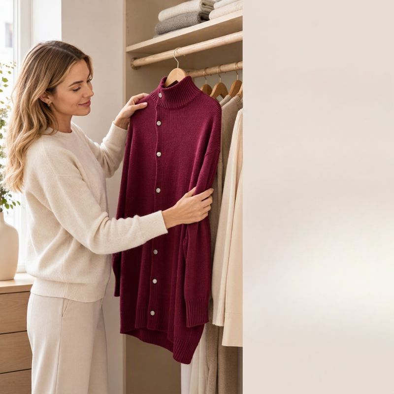 BEAUMONT NICE | PULL COL ROLLO À BOUTONS POUR FEMMES
