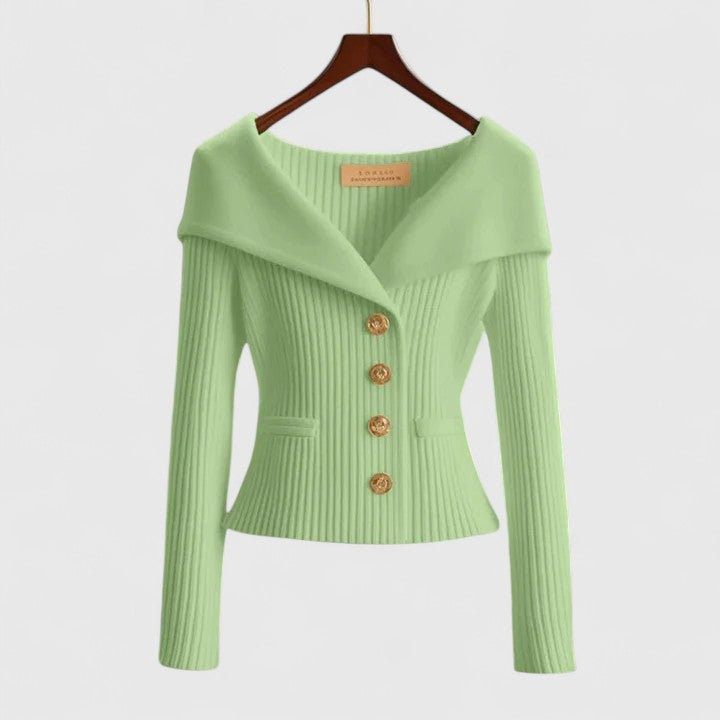 BEAUMONT NICE | GILET AJUSTÉ À COL LARGE POUR FEMMES