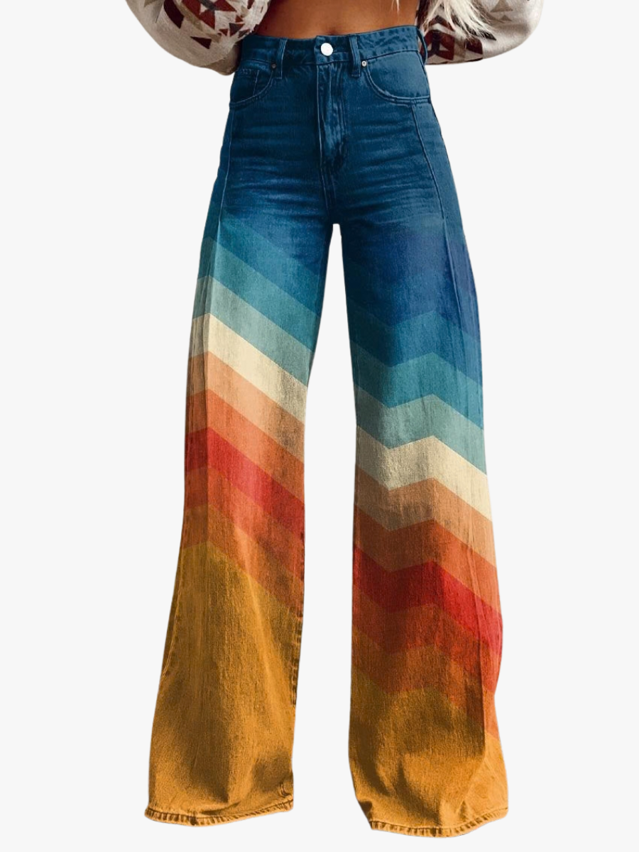 BEAUMONT NICE | PANTALON LARGE ZIGZAG POUR FEMMES