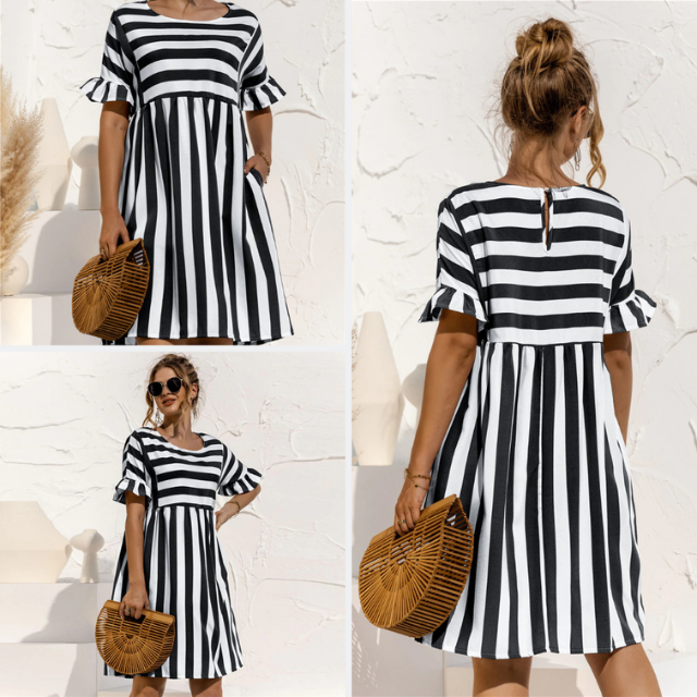 BEAUMONT NICE | ROBE DE PLAGE RAYÉE POUR FEMMES