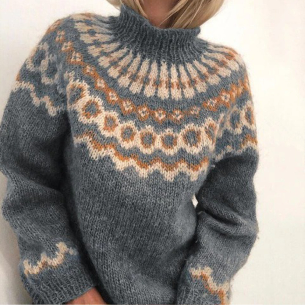 BEAUMONT NICE | PULL COL ROLLÉ RIBBÉ POUR FEMMES