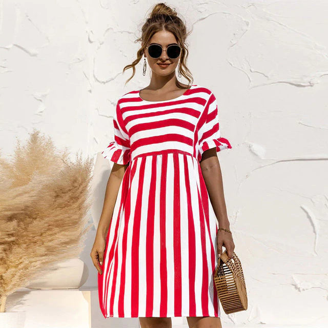 BEAUMONT NICE | ROBE DE PLAGE RAYÉE POUR FEMMES