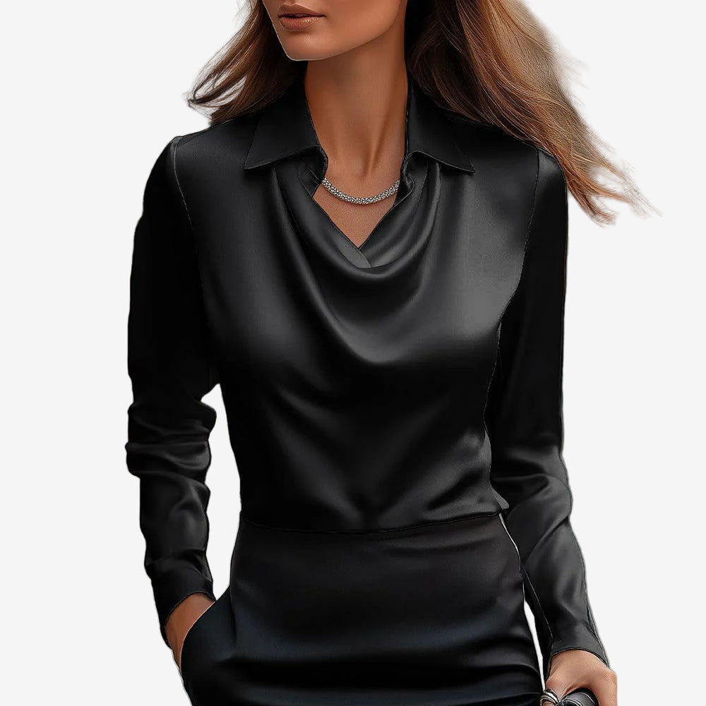 BEAUMONT NICE | BLOUSE DRAPÉE COL COWL POUR FEMMES