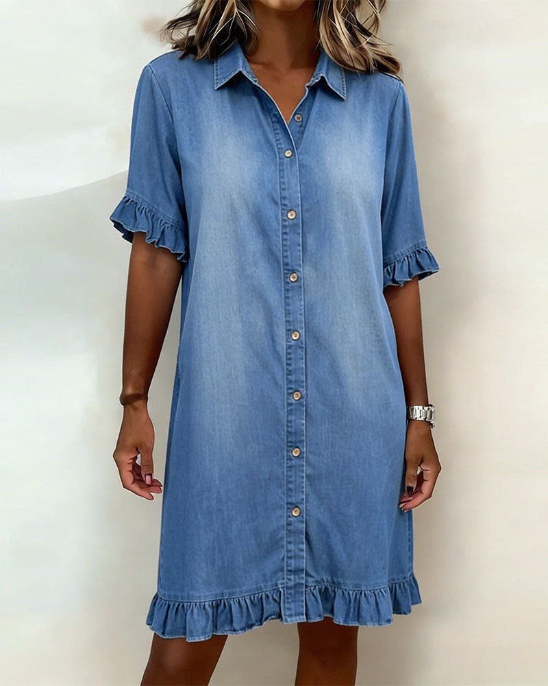BEAUMONT NICE | ROBE MIDI EN DENIM MODERNE POUR FEMME