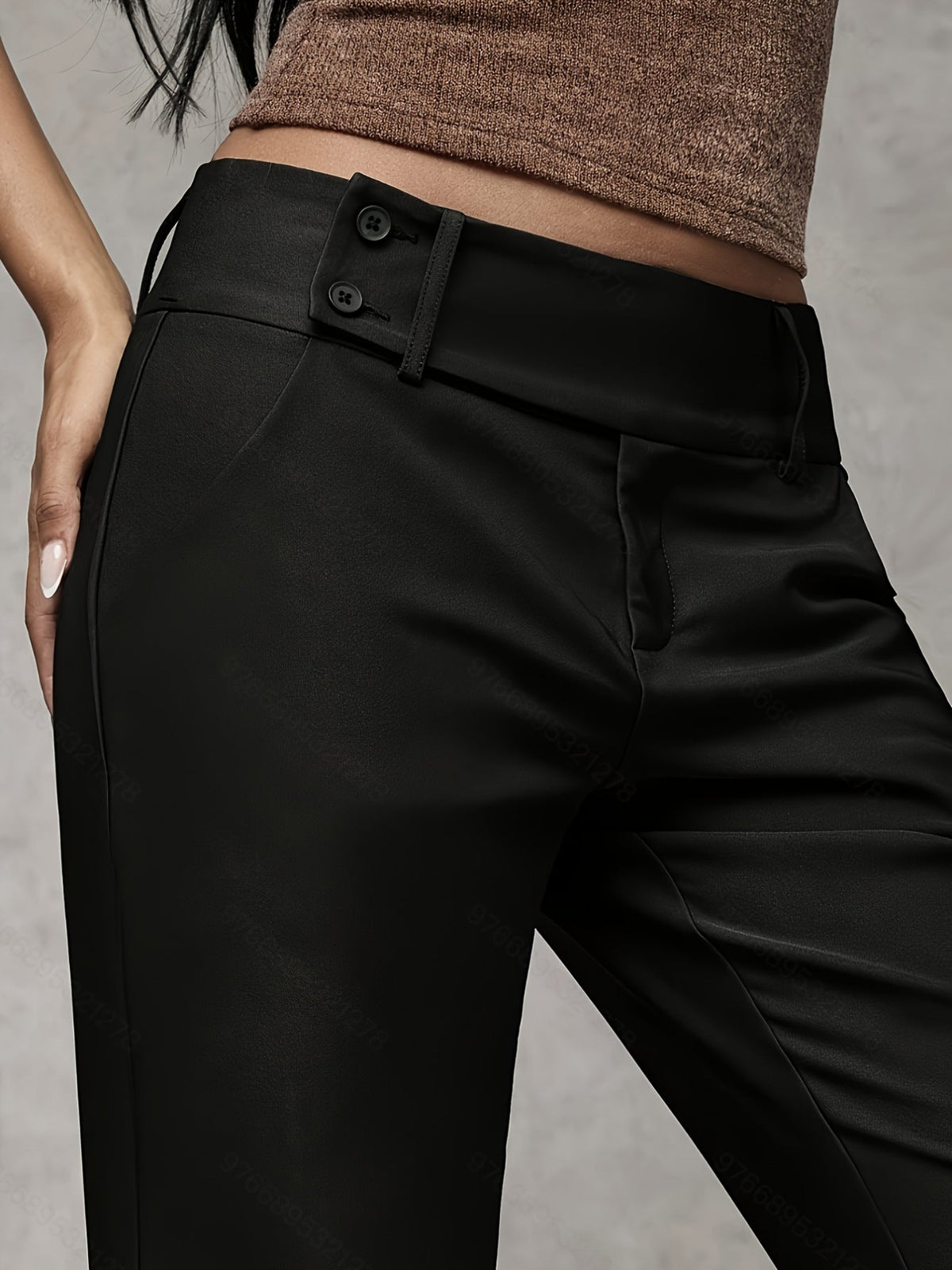 BEAUMONT NICE | CHIC PANTALONS FLUIDES À TAILLE MOYENNE POUR FEMMES